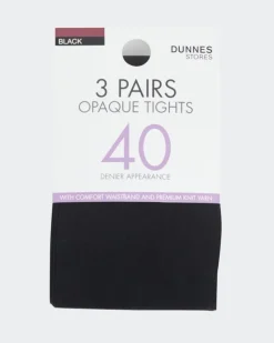 40 Denier Opaque Tights - Pack Of 3