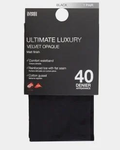 40 Denier Velvet Opaque Tights (1 Pair)