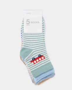 Baby Boys Design Socks - Pack Of 5