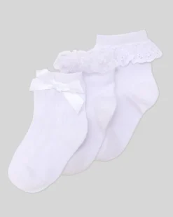Baby Cotton Lace Socks - Pack Of 3