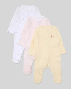 Baby Cotton Sleepsuits - Pack Of 3 (Newborn-23 Months)