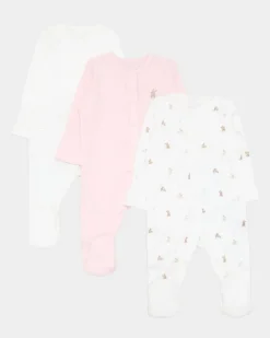 Baby Cotton Sleepsuits - Pack Of 3 (Newborn-23 Months)