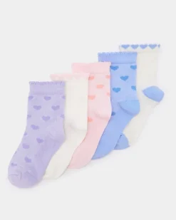 Baby Girls Design Socks - Pack Of 5