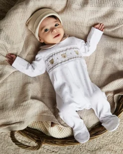 Bear Smock Sleepsuit (Newborn-12 Months)