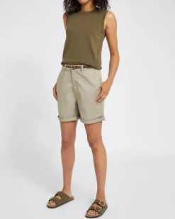 Belted Chino Shorts