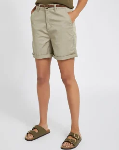 Belted Chino Shorts