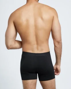 Black Cotton Rich Keyhole Trunks - Pack Of 3