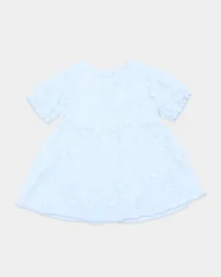 Blue Floral Dress (Newborn-12 Months)