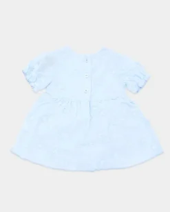 Blue Floral Dress (Newborn-12 Months)