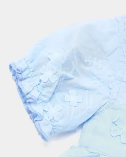 Blue Floral Dress (Newborn-12 Months)