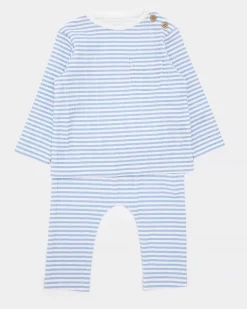 Blue Stripe Set (Newborn-12 Months)