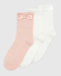 Bow Socks - Pack Of 3