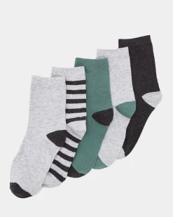 Boys Crew Socks - Pack Of 5
