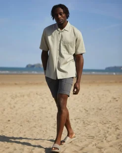 Cargo Grid Fabric Swim Shorts