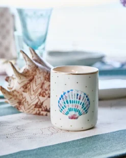 Carolyn Donnelly Eclectic Large Ceramic Shell Candle