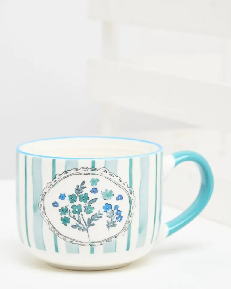 Carolyn Donnelly Eclectic Floral Stripe Mug