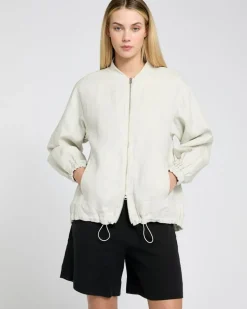Carolyn Donnelly The Edit Linen Bomber Jacket