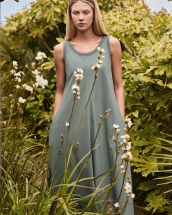 Carolyn Donnelly The Edit Khaki Jersey Singlet Dress