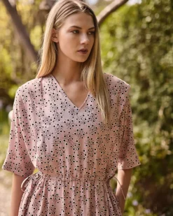 Carolyn Donnelly The Edit Gathered Front Floral Dress