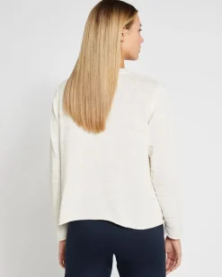 Carolyn Donnelly The Edit Fine Garter Knit Stone Cardigan