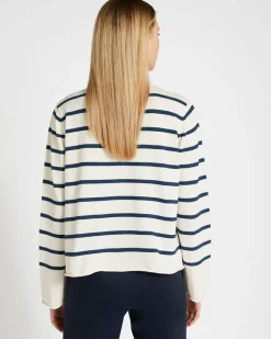 Carolyn Donnelly The Edit Cotton Stripe Cardigan