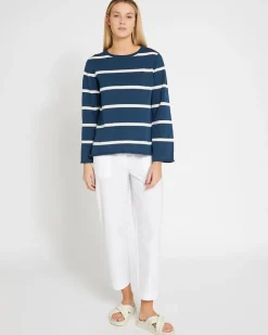 Carolyn Donnelly The Edit Cotton Stripe Knit Jumper