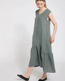 Carolyn Donnelly The Edit Flounce Hem Linen Dress
