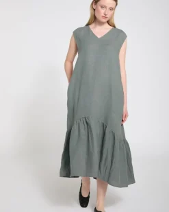 Carolyn Donnelly The Edit Flounce Hem Linen Dress