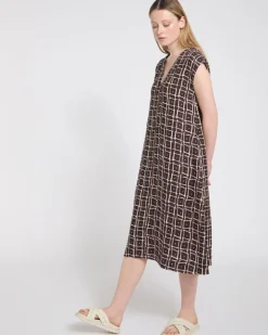 Carolyn Donnelly The Edit Printed Sleeveless Linen Dress