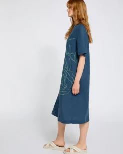 Carolyn Donnelly The Edit Placement Print Linen Dress
