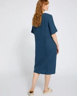 Carolyn Donnelly The Edit Placement Print Linen Dress