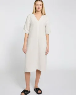 Carolyn Donnelly The Edit V-Neck Linen Dress