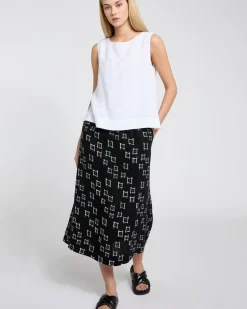 Carolyn Donnelly The Edit Print Linen Skirt