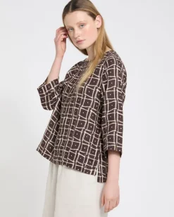 Carolyn Donnelly The Edit Printed Linen Top