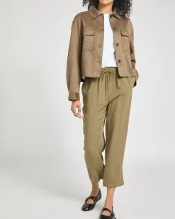 Casual Drawstring Crop Trousers