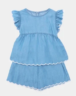 Chambray Short And Top - Two Piece Set (6 Months-5 Years)