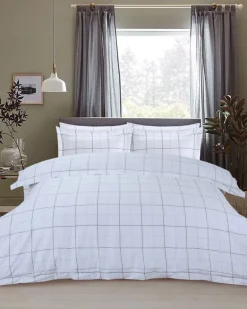 Check Cotton Bedding Bundle Set