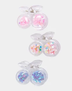Cherry Hair Clips - Pack Of 3
