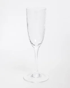 Clear Hammered Champagne Glass