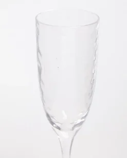 Clear Hammered Champagne Glass