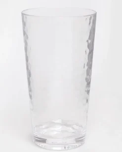 Clear Hammered Highball Glass