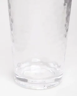 Clear Hammered Highball Glass