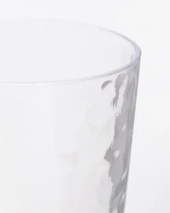Clear Hammered Highball Glass