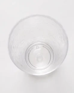 Clear Hammered Highball Glass
