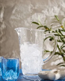 Clear Hammered Jug