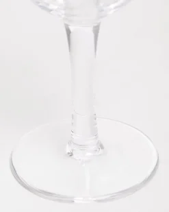 Clear Hammered Wine Glass