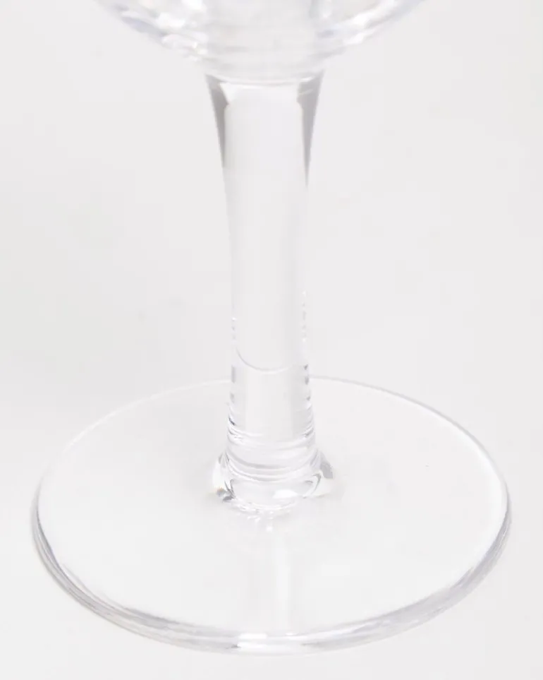 Clear Hammered Wine Glass
