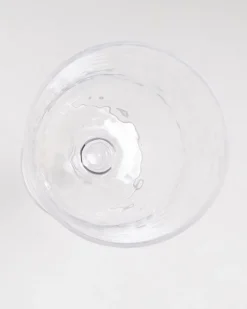 Clear Hammered Wine Glass
