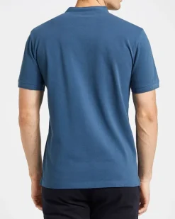 Collarless Slim Fit Polo Shirt