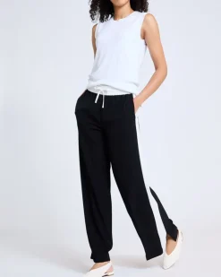 Colour Block Wide Leg Trousers